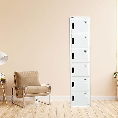 Armoire 6 portes ar d'egid, armoire de rangement en métal en acier