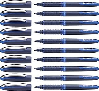 Stylo à bille extra fin schneider one business 0,6 mm, corps bleu, encre
