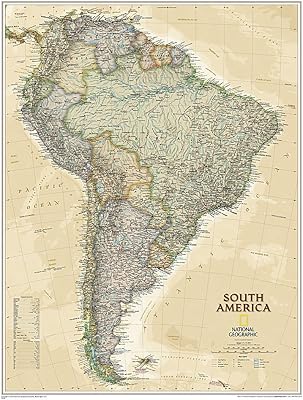Exécutif amérique du sud, tubed : cartes murales continents