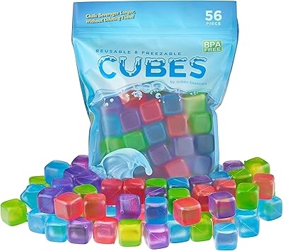 Glaçons réutilisables autodirect - glaçons en plastique colorés à congélation rapide avec sac