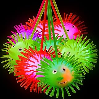 24 pièces squishy led boules bouffantes anti-stress multicolores boules lumineuses lumineuses pour garçons