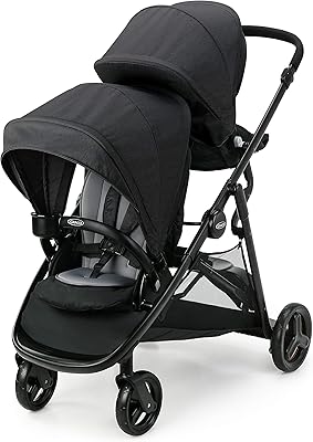 Poussette double graco ready2grow lx 2.0 avec siège gotham et plateforme verticale