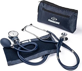 Kit de tension artérielle professionnel primacare ds-9181-bl, comprenant un tensiomètre anéroïde et un stéthoscope
