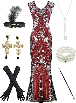 Robe longue à sequins gatsby des années 1920, robe longue de soirée, bal