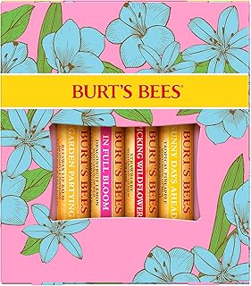 Coffret cadeau de baume à lèvres burt's bees, cire d'abeille, fraise, ananas tropical, citron fruit du dragon, en pleine floraison, 4x4,25 g. Des économies substantielles vous attendent sur Diaytar