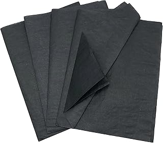 Papier de soie noir 28 g-m2 paquet de 50 feuilles x 75 cm