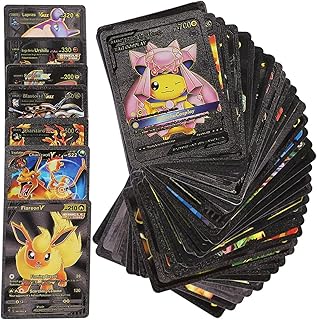 55 cartes assorties en feuille noire boîte de tcg deck cartes de la série
