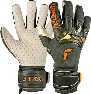 Gants de gardien reusch attrakt speedbump, vert désert/orange choquant, taille 11