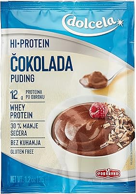 Pudding au chocolat sans cuisson riche en protéines, sans gluten ni sucre, 35