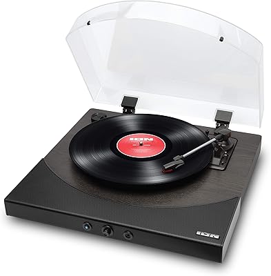 Lecteur cd bluetooth sans fil ionic audio premier lp avec haut-parleurs, conversion usb