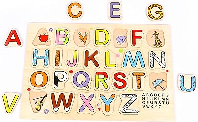 Edu fun what's aid my english alphabet puzzle, 14" x 10" x 1,22"