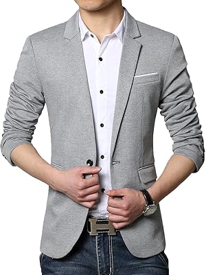 Veste blazer décontractée à bouton unique pour hommes