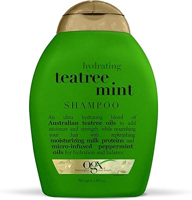 Shampooing hydratant au thé biologique, menthe poivrée, 11 oz (paquet de 2)