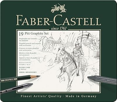 Faber-castell beat graphite set 19 pièces dans une boîte en métal plate