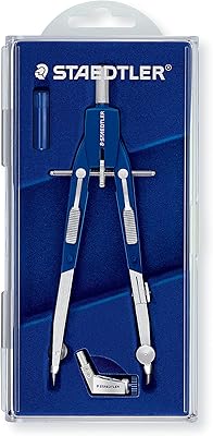 Stedtler mars comfort 552 01 boussole à réglage rapide avec bouton poussoir, adaptateur