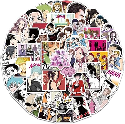 50pcs autocollants nana manga pour adolescentes, autocollants imperméables mignons d'anime japonais pour bouteilles