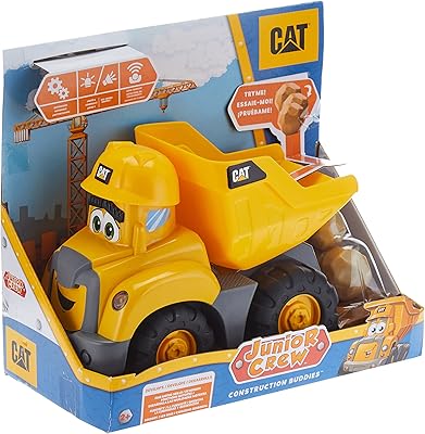 Camion-benne funrise cat lights & sounds 10 pouces, camion-benne articulé à roue libre