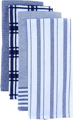 Torchons de cuisine absorbants williams sonoma - lot de 4 (bleu vif)