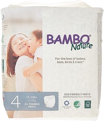 Couches écologiques bambo nature taille 47-18 kg (22 pantalons)