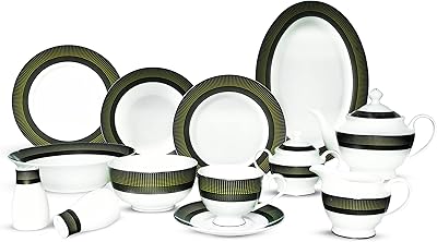Service de table en porcelaine tendre de qualité supérieure 83 pièces rf11046