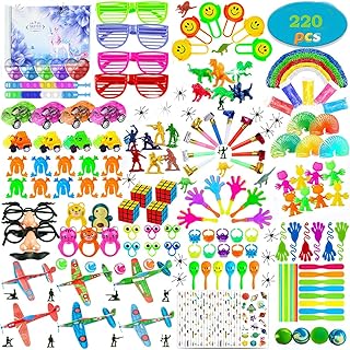 Assortiment de jouets de 220 pièces pour cadeaux de fête pour enfants, prix de carnaval et récompenses en classe, jouets de remplissage pour fête d'anniversaire d'enfants, boîte au trésor de jouets en vrac pour garçons et filles. Diaytar Sénégal : Large gamme, petits prix, grande satisfaction
