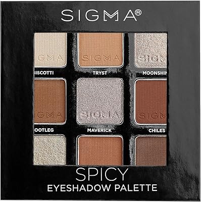 Palette de fards à paupières entamed sigma beauty, formule hautement pigmentée et estompable