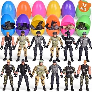 12 pièces jouets de soldat oeufs de pâques en peluche avec assortiment