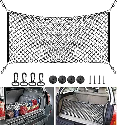 Rubik 110x50cm organisateur de rangement en maille pour coffre de voiture et suv