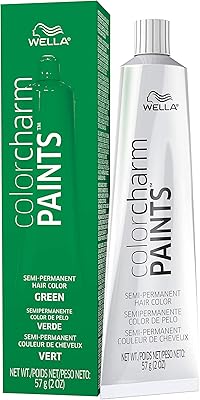Teinture capillaire semi-permanente wella color charm, nuances mélangeables, vert