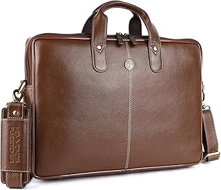 Sac messager hammonds flycatcher en cuir véritable marron, taille 15,6" de bombay |