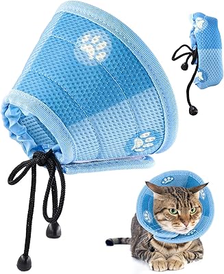 Collier de récupération pour chat, collier conique de protection réglable pour animaux