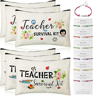 Coffret cadeau d'appréciation des enseignants, 6 trousses de survie pour enseignants, trousse