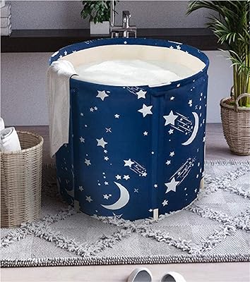 Baignoire pliante portative sur pied, baignoire en plastique pour cabine de douche, épaissie avec de la mousse thermique pour maintenir la température, impression de natation, facile à installer, bleu. Diaytar : Le choix malin des consommateurs sénégalais