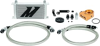 Refroidisseur d'huile thermostatique mishimoto mmoc-wrx-08t compatible avec subaru wrx 2008-2014 argent