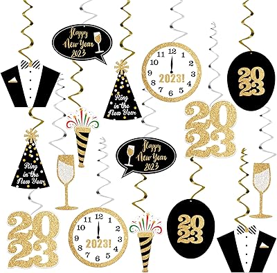 Décorations de tourbillons suspendus de bonne année paquet de 30 bricolage | du