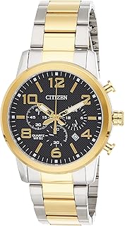 Montre à quartz citizen pour homme en acier inoxydable design classique