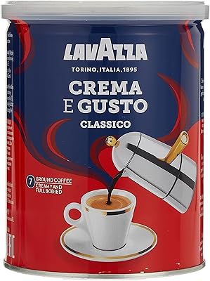 Café moulu crema e gusto, café torréfié foncé, 250 g, rouge, de lavazza
