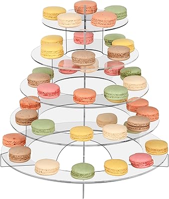 Support de tour à macarons en acrylique 5 niveaux présentoir