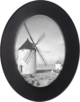 Cadre photo ovale classique en bois noir malden international designs, 5 × 7