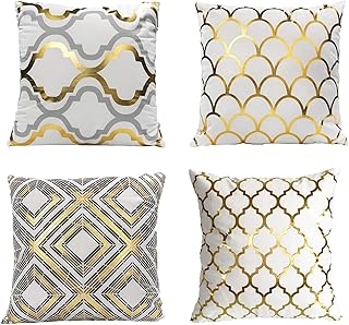 Taies d'oreiller yax 18" x 18" décoration d'intérieur, taie d'oreiller estampée à chaud