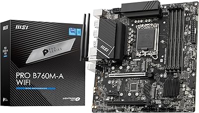 Carte mère de jeu wi-fi msi pro series b760m-a prend en charge