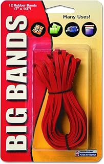 Grands élastiques alliance, paquet de 12, 7" x 1/8", rouge 00700