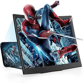 Loupe d'écran mobile hd 12 pouces pour projecteur et support pliable avec amplificateur