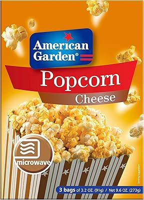 Maïs soufflé au micro-ondes à saveur de fromage american garden, sans gluten, 273 grammes (3 sachets, 91 grammes par sachet). Révolutionnez votre façon d'acheter avec Diaytar