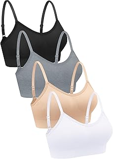 4 pièces soutien-gorge de sport sans manches à bretelles camisole sans fil