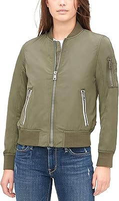 Blouson aviateur en polyester levi's pour femme avec veste zippée contrastée