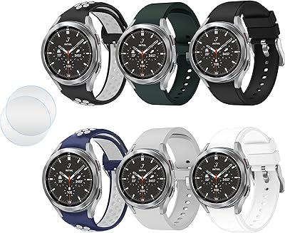 Pack de 8 moxedo optimal, bracelet de remplacement en silicone multicolore avec protecteur