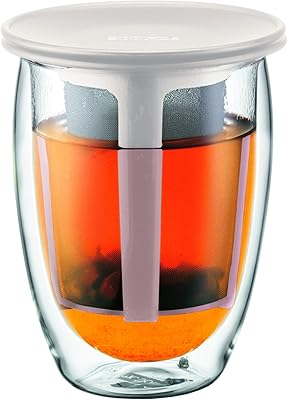Tasse à thé bodum avec infuseur à thé - 0,35 l, blanc cassé