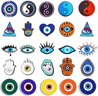 Charms crocs jibbitz | pour chaussures evil eyes accessoires de bracelet et cadeaux