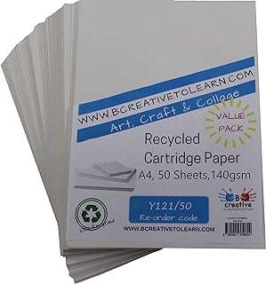 Papier d'art a4 recyclé 100 % respectueux de l'environnement, grand papier d'art blanc